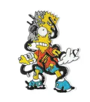 ROBORT BART Iron on / Sew on Patch Embroidered Badge Cartoon Simpsons TV PT559