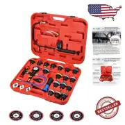 Professional 28-Piece Radiator Tool Kit with Color-Coded Adapters & Carry Case