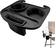 Hkuoeue Chair Tray | Clip on Chair Table with Mobile Device Slot | Portable Recliner Lounger Attachment for Fishing Trips Garden Parties Picnics Camping Outdoor