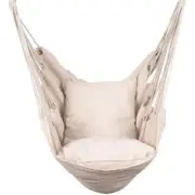 cenadinz Hanging Rope Hammock Chair Swing Seat W/2-Seat Cushions + Carrying Bag