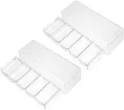 Vaguelly 2pcs Poker Chips Organizer with Cover Transparent Storage Case for Chips and Anti-Falling Design for Game Night and Tidy Tables