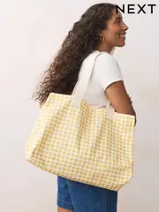 Yellow Print Reusable Canvas Bag (AR2186) | $30