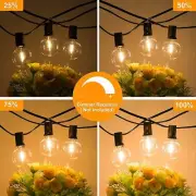 200ft(100*2) Outdoor G40 LED Globe String Lights