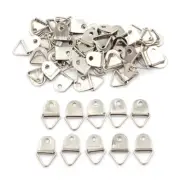 50x Silver Triangle Mirror Hangers Strap D-Ring Hanging 'Picture Frame Hook