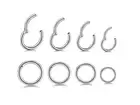 16G Hypoallergenic Nose Rings 316L Surgical Steel Piercing Jewelry Hinged Seg...