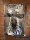 Vtg Ganz Owls Salad Serving Set Fork Spoon Silver Tone Great Garden Table Decor
