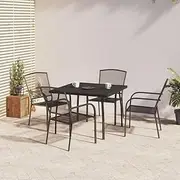 5 Piece Garden Dining Set Anthracite Steel, Garden Furniture Sets