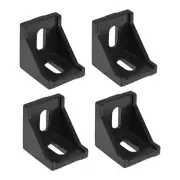 4 Pack Corner Bracket for 4040 Series Aluminum Extrusion Profile Black