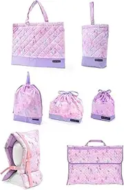 COLORFUL CANDY STYLE NU401400 School Entrance School Entrance 7-Piece Set, Lesson Bag, Shoe Case, Drawstring Gymnastics Clothes Bag, Lunch Bag, Cup Bag, Small Items, Disaster Preparedness Headband,