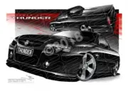 HOLDEN VZ THUNDER SS UTE PHANTOM A3 FRAMED PRINT (HC661)