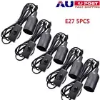 1.8m Power Cord Cable E27 Lamp Bulb Base Holder Socket Adapter With Switch 1/2/5