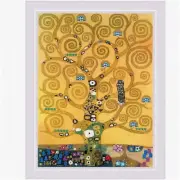 Golden Serenity: Tree of Life Cross Stitch Kit - G. Klimt Inspired, 30x40cm