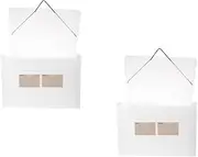 SHOWERORO 2pcs Accordion Bills Container Coupon Storage Organizer Plastic File Folder Office Folders Receipts Pocket