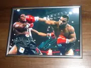 Mike Tyson Boxing Iron Mike Signed Photo Image Framed Silver Frame UV Protected