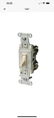 (3) Hubbell Ivory 3-way Commercial Framed Toggle Light Switch 15/20A CSB320IFZ