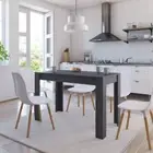 NNEVL Dining Table High Gloss Grey 120x60x76 cm Chipboard
