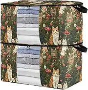 sanluoli 60L 2 Pack Under Bed Shoe Storage Organizer with Reinforced Handles, clear window Storage Box For Closet