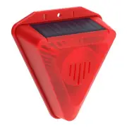 Solar Sound and Light Alarm: Siren Sound Alarm LED Warning Strobe Flashing Li...