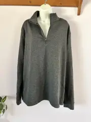 Vineyard Vines On The Go 1/4 Zip Gray Black Bluffs Pullover Golf Sweater L NWT