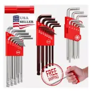 Meterk 35PCS/Set Allen Wrench Long Arm Hex Key Set T-Handle for SAE Metric c204