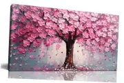 Pink Wall Art Large Tree of Life Wall Art for Living Room 20L" x 40W" pink