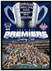 2022 AFL PREMIERS GEELONG CATS OFFICIAL AFL PRINT FRAMED MEMORABILIA