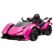 12V 14AH Licensed Lamborghini V12 Vision Gran Turismo Top of The Range Ride on Car - Pink- POSHO