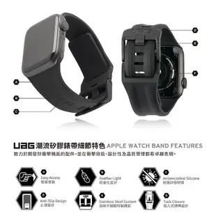 UAG Apple Watch 38 40 42 44 mm 時尚 尼龍 矽膠 簡約 錶帶 手錶錶帶