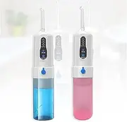 FREEZYMAN Cordless water floss cleaner Set of 2 Electric Oral Cleaner 4 Modes IPX7 Grade Waterproof Portable Tooth Cleaner with 200ml Detachable Water Tank Professional Cordless Tooth Cleaner for Oral