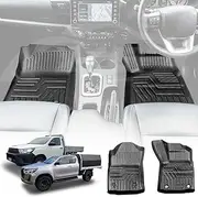 X-CAR 3D Heavy Duty All Weather Car Front Floor Mat Carpet Liner for Toyota Hilux Auto Single/Extra Cab 2016-2025