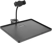 Abaodam 1Set Adjustable Phone Stand Holder with Tray Durable Support for Live Streaming Recording Accessories Storage for Phones Sound Cards and Items
