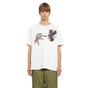 [MAHARISHI] Black Crow White Heron T-Shirt White