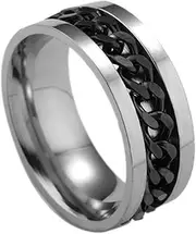 [WRITWAA] Transit Ring Adjustable Rings Non Tarnish Gold Rings Ring Sizer Toe Rings Handgrip Men Ring Rings for Men Spinner Ring Kit Rings for Women Chain Rings Fidget Knuckle Thumb Black