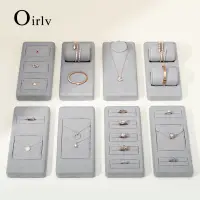 在飛比找蝦皮購物優惠-Oirlv 七色淺灰色戒指耳環展示架手鍊項鍊收納架首飾收納盒