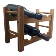 Vin Bouquet Stack Bamboo Wine Bottle Rack Holds 6 Bottles