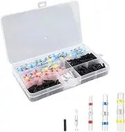 EZONEDEAL 300 Pcs Solder Seal Heat Shrink Butt Connectors, Waterproof Wire Connectors Kit Electrical Terminals, Solder Seal Wire Connectors, Electrical Butt Splice Wire Terminals
