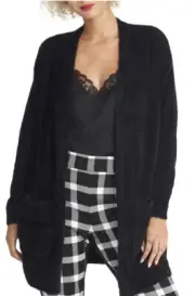 November Black Rachel Roy Fuzzy Cardigan Sweater Amara Size XXL