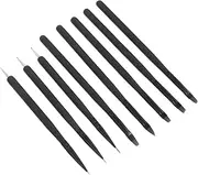 FRCOLOR 8Pcs Nail Art Brush Set Dual Ended Detail Pens for Small Nail Art Gel Polish Liner Dotting Tools with Tips for Precision Nail Drawing and Painting