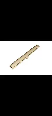 Brushed Gold 600mm Tile Insert Linear Shower Grate Floor Drain 50mm Outlet Waste
