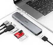 BHHB M81 USB C Hub, Adapter for MacBook Pro Air 8-in-2 for MacBook Accessories with 4K HDMI, PD 100W 40Gbps Thunderbolt, USB-C, USB 3.0, USB 2.0, SD and TF Card Slot for M3 M2 M1 2024 2023 2022 2021