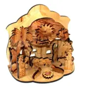 Olive Wood Silent Night Nativity (Medium ( 6.5 Inches ))