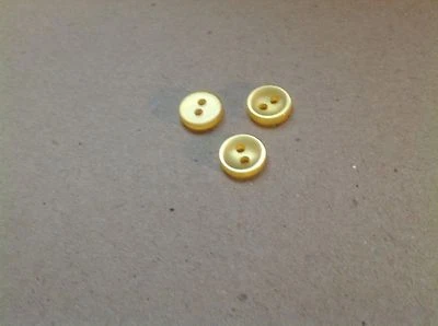PKG 0F 72 NEW 3/8" YELLOW PEARL BUTTONS FOR BUTTON NECKLACE