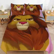 v2977 Bed Sheets Bedding The Lion King Cartoon Bedding Sets Ultra Soft Skin-Friendly Duvet Cover 3 Piece, Cute Comforter Cover Bed Set for Boys Girls