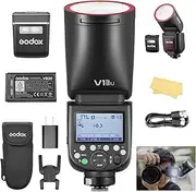 Godox V1 PRO-S Camera Flash for Sony TTL 2980mAh 76W Battery with External SU-1 Round Head 1/8000s HSS 1.3s Recycle Time 2.4G Wireless HSS 500 Full Power (V1PRO-S)