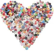 1000 Pcs Resin Buttons, Assorted Sizes Round Craft Buttons for Sewing DIY Craft