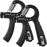 2 Pack Hand Grip Strength Trainer Adjustable 11 132Lbs Non Slip Forearm Exercise