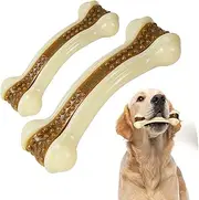 Velmoriah 2 Pack Dog Chew Toys for Aggressive Chewers, Beef Flavor Nylon Durable Dog Bones for Large/Medium/Small Puppies Breeds
