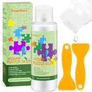 240ML/8.45fl oz Updated Jigsaw Puzzle Glue with Applicator,Clear Water-Soluble Special Craft Puzzle Glue,Non-Toxic and Quick Dry,Suitable for 3000/4500/5000 Pieces of Puzzle