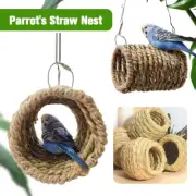Parrot Bird Nest Natural Straw Cage Nest Hanging Swing Cages Toy Pet Supplies