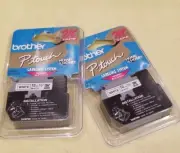 2 Packs - Brother P-Touch M-Tape 1/2 inch - BLACK on WHITE -- M-231 Free Ship